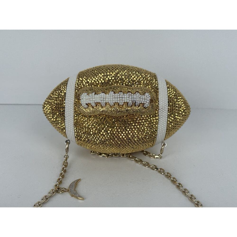 Judith Leiber Couture Crystal Football Minaudiere Clutch Bag - Picture 2 of 16